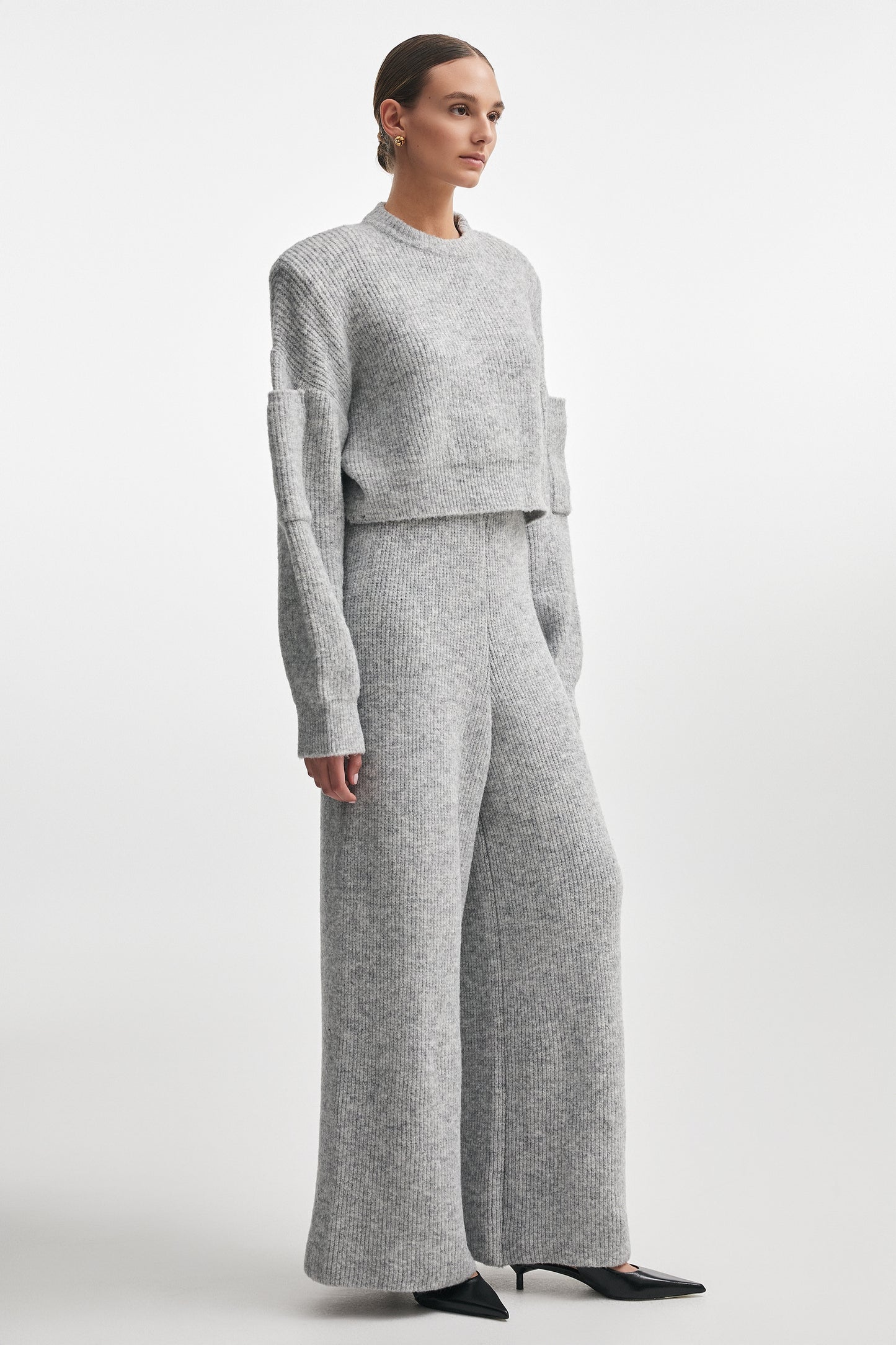 DONNA KNITTED TROUSERS GREY