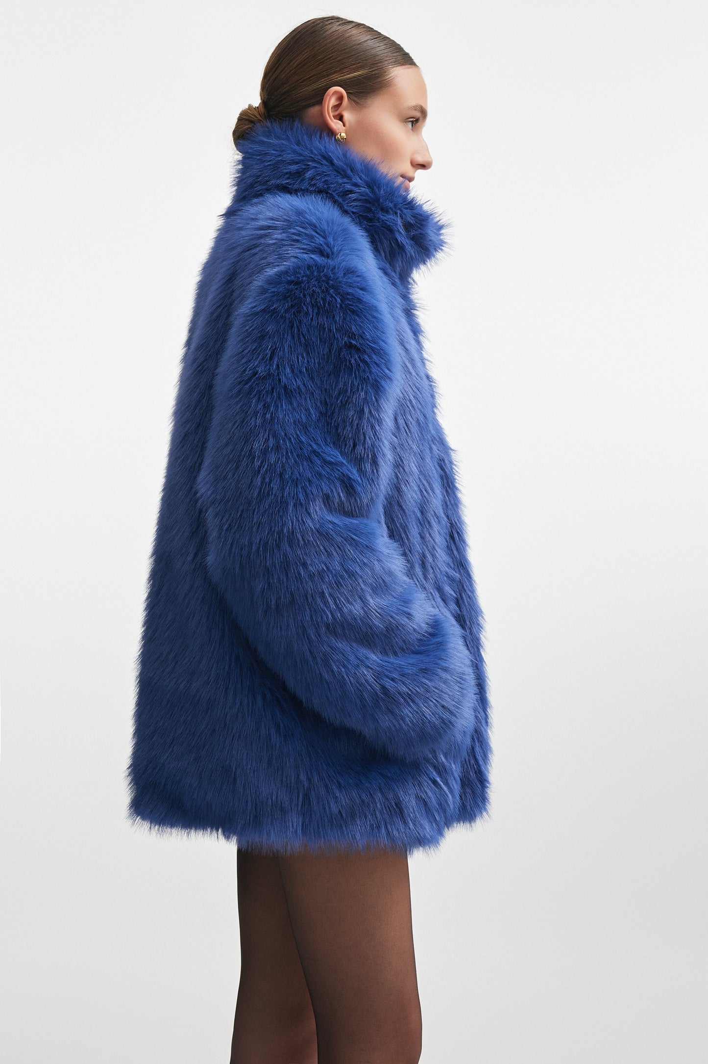 SALLY FUR JACKET BLUE