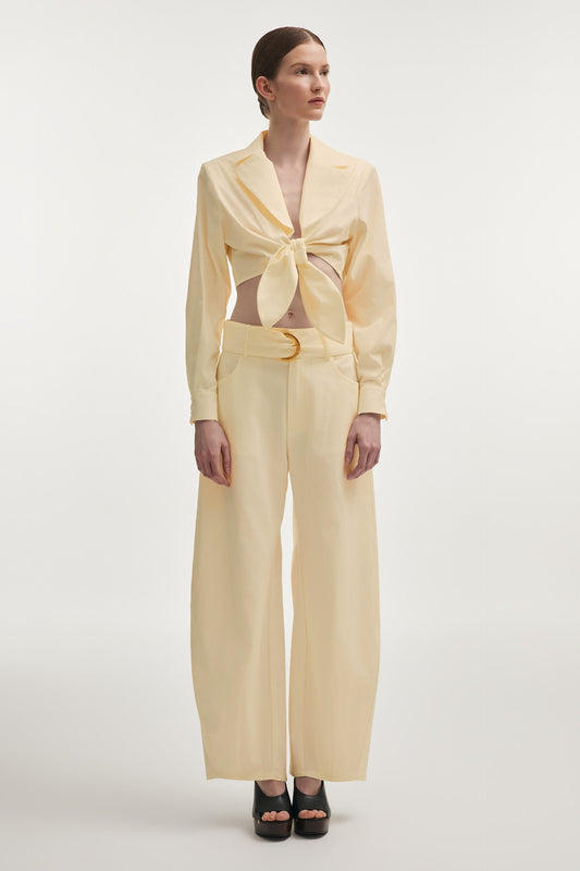 PURE BARREL TROUSERS BUTTER YELLOW