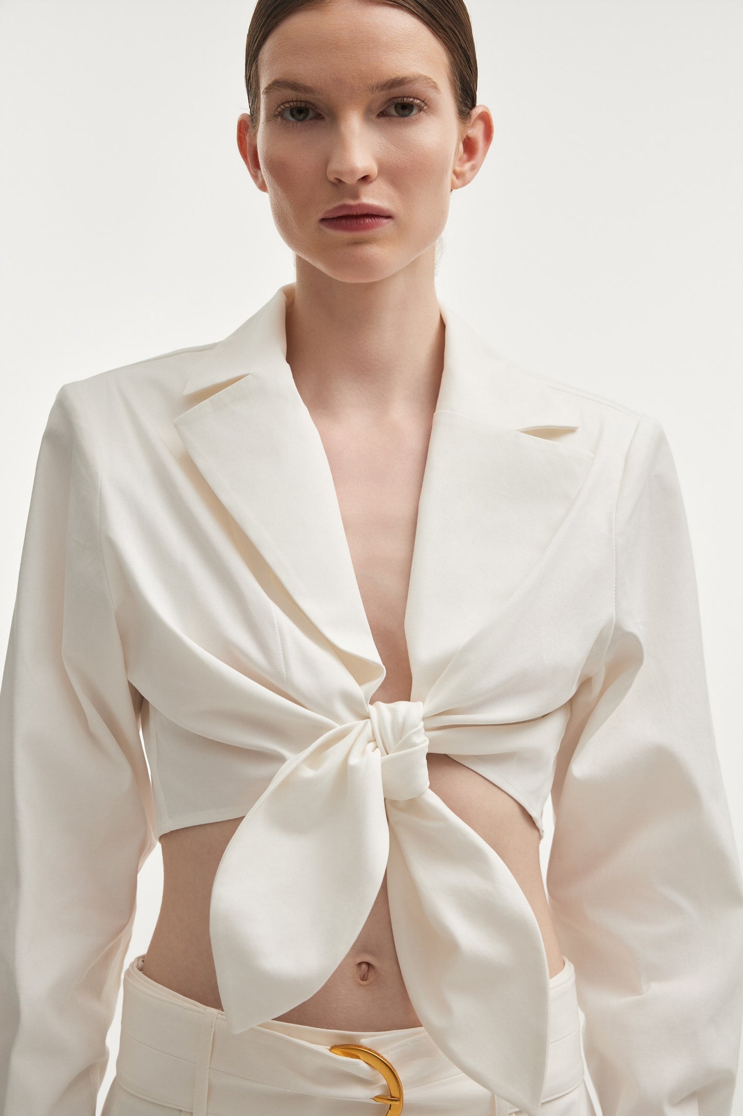 PURE CROP SHIRT WHITE