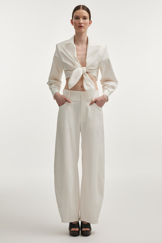 PURE CROP SHIRT WHITE
