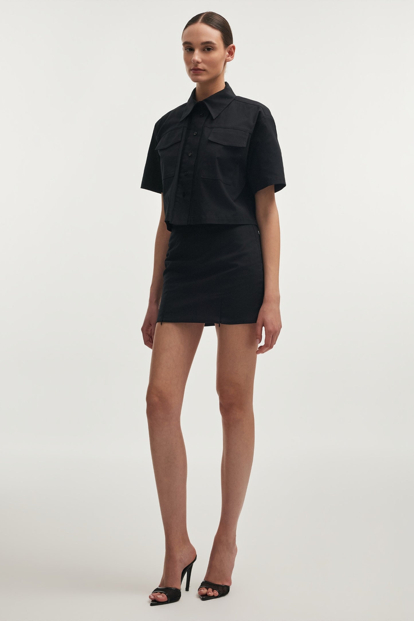 STILL LIFE MINI SKIRT BLACK