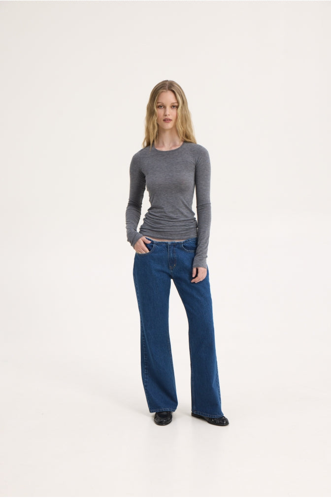 SARAH LONGSLEEVE TOP GREY