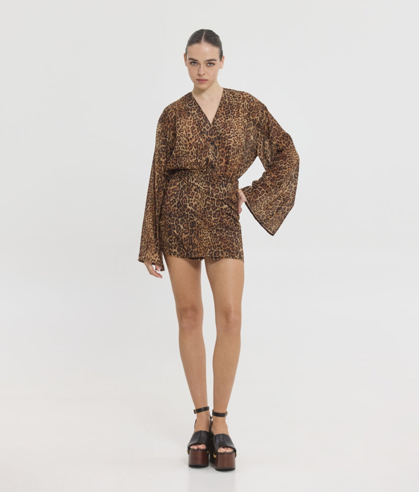 SOLENE PRINTED DRESS ANIMAL