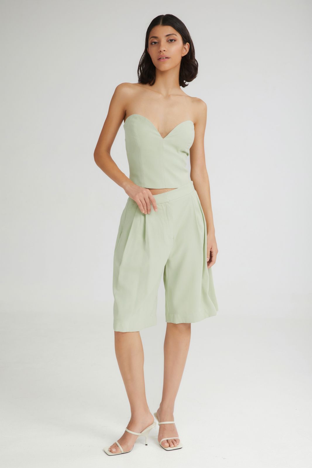 The Melted IceCream Strapless Top Mint