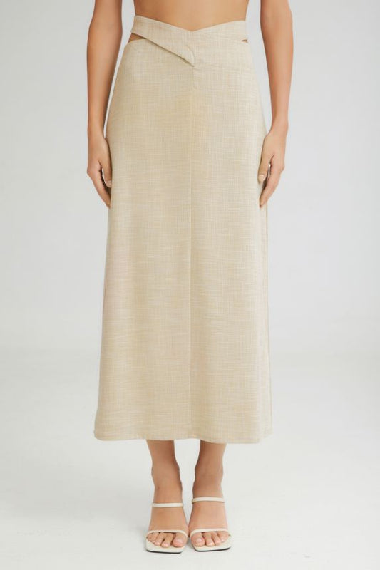The Waffle Cone Skirt Beige