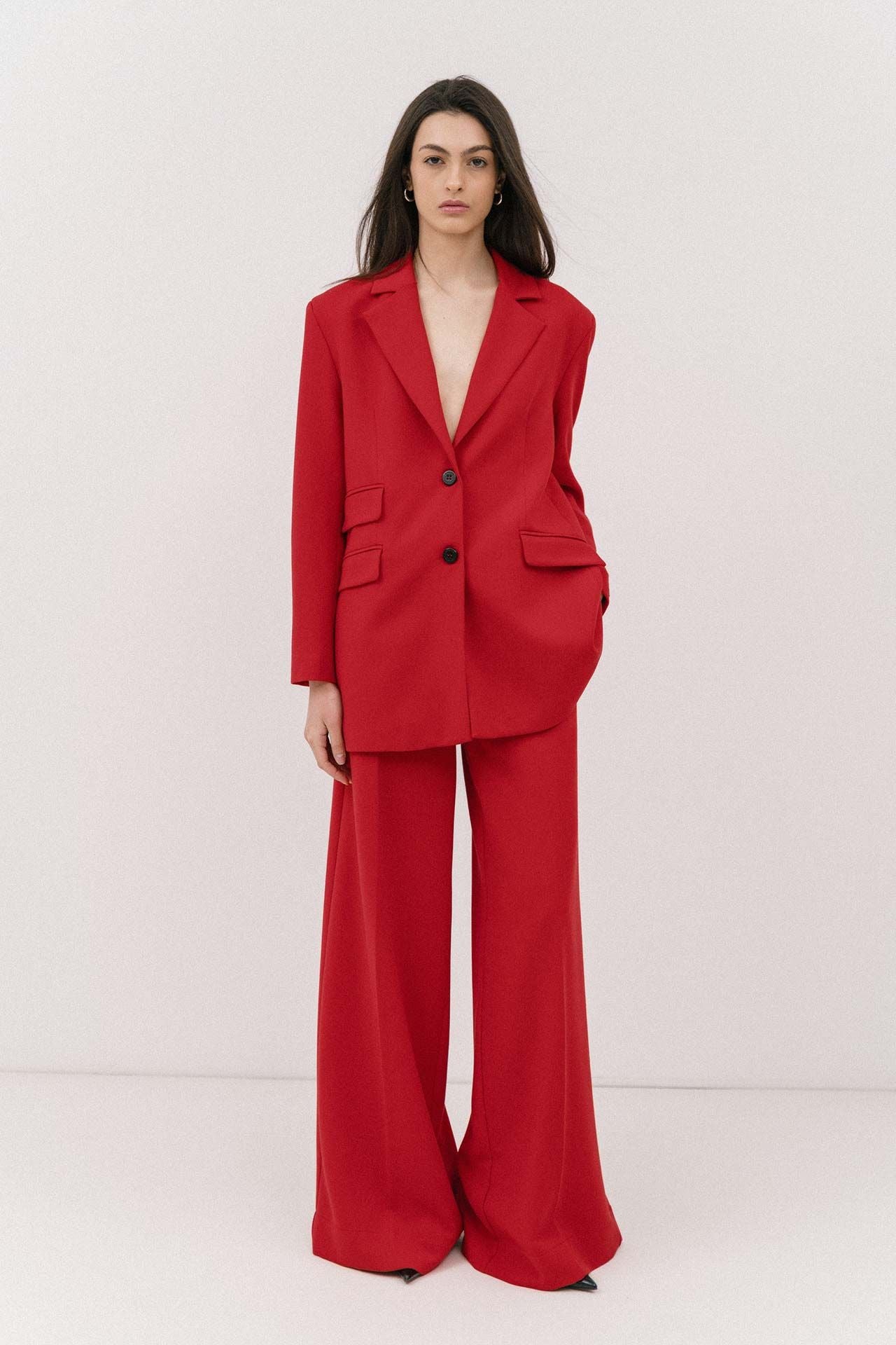 The Spice It Up Wide Leg Pants Red