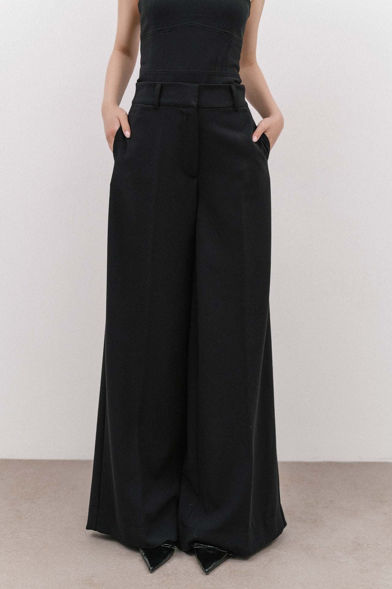 The Spice It Up Wide Leg Pants Black