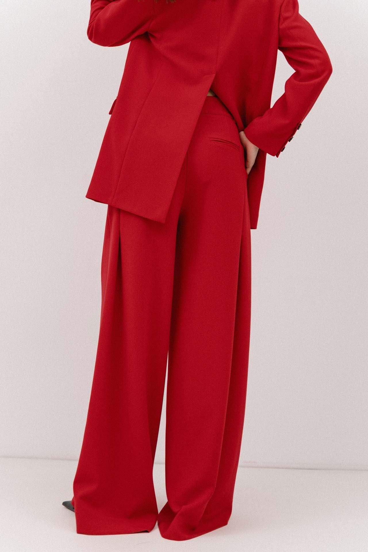 The Spice It Up Wide Leg Pants Red