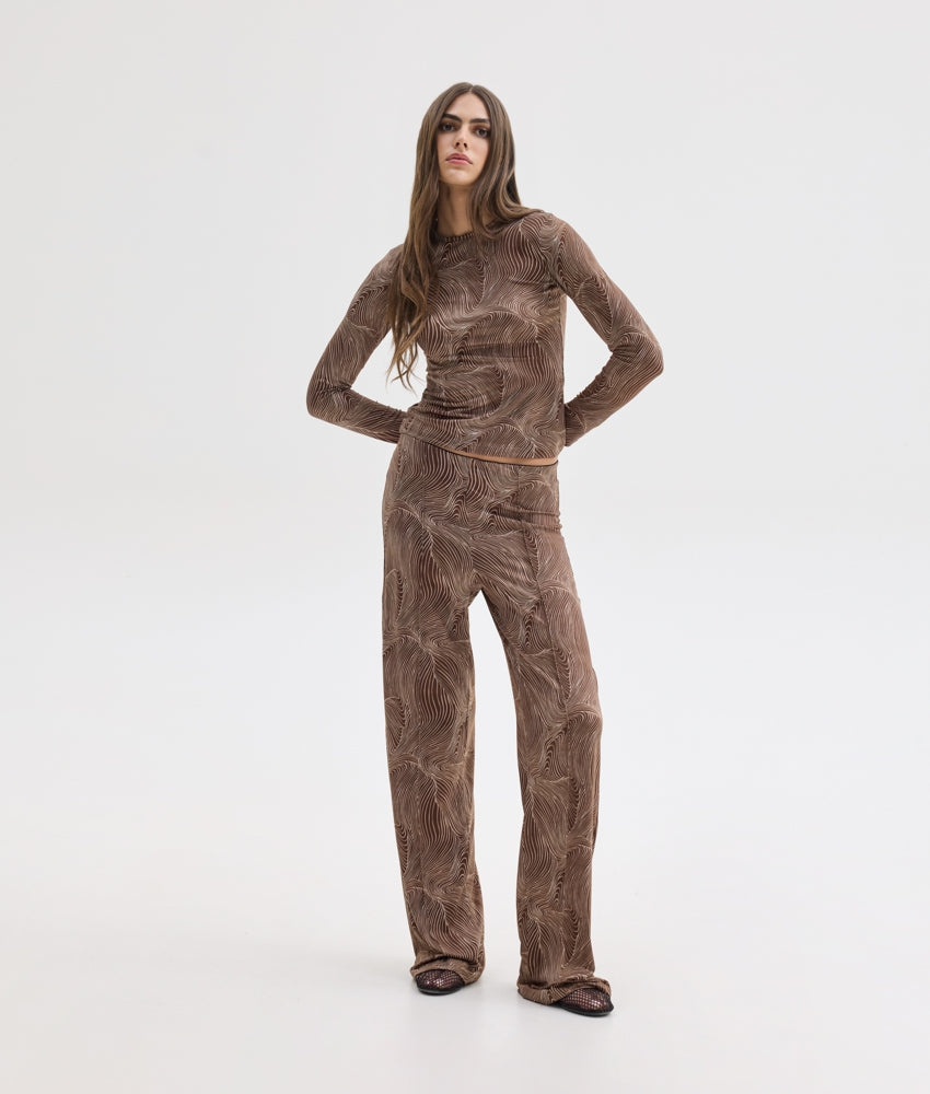 WENDY PANTS WAVE PRINT