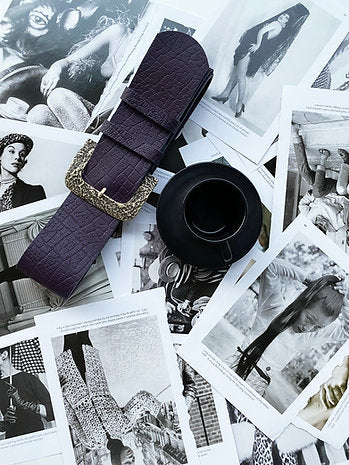 "Patience" leather belt