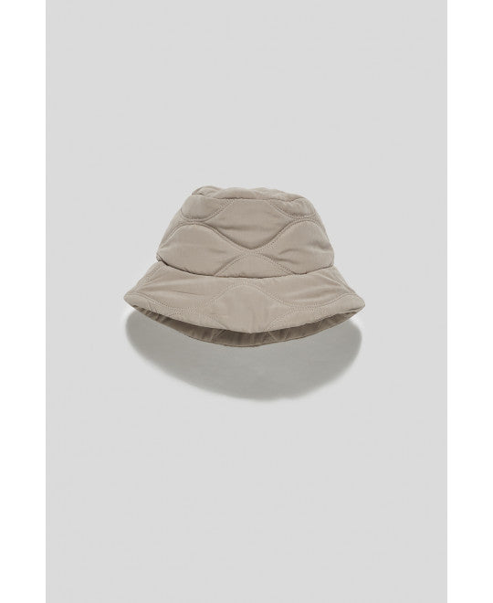 Ame Puffer Bucket Hat-TAUPE